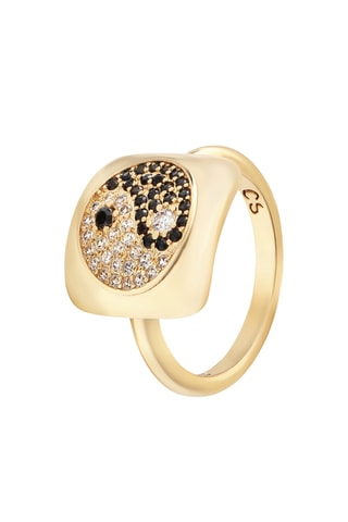 Anel Opposites Attract - Banhado a ouro amarelo