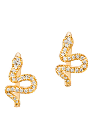 Brincos The Slither - Banhado a ouro amarelo