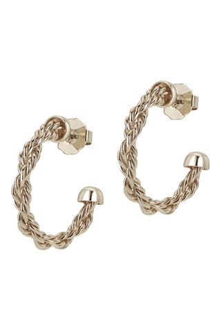 Argolas Twist and Shine - Banhado a ouro amarelo