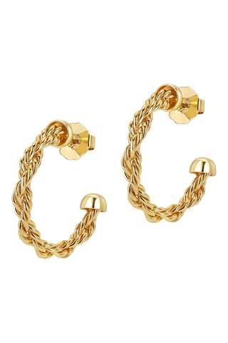 Argolas Twist and Shine - Banhado a ouro amarelo
