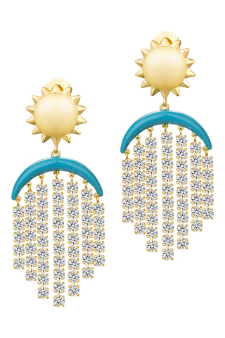Brincos Rain Or Shine - Banhado a ouro amarelo