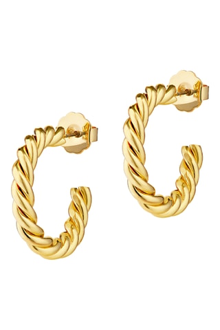 Argolas Twisted Love - Banhado a ouro amarelo
