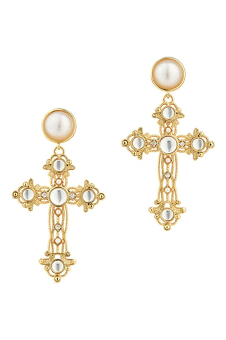 Brincos The Madonna - Banhado a ouro amarelo