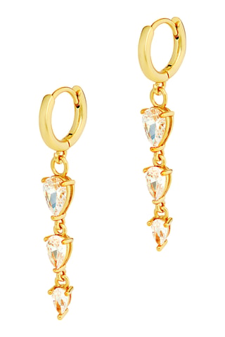 Argolas The Dew Drops Dangle - Banhado a ouro amarelo