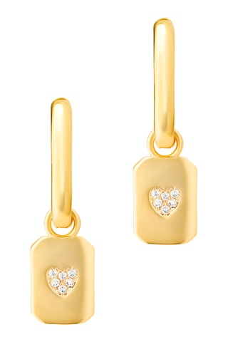 Argolas I Am Love - Banhado a ouro amarelo