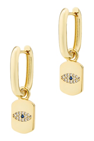 Argolas I Am Protected - Banhado a ouro amarelo
