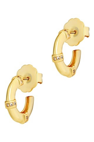 Argolas The Orbit Glow - Banhado a ouro amarelo