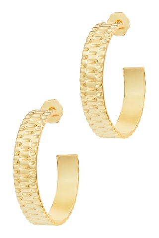 Argolas Watch Me Shine - Banhado a ouro amarelo