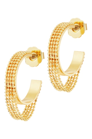 Argolas The New Orleans - Banhado a ouro amarelo