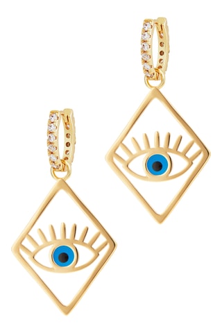 Argolas Diamond Eye - Banhado a ouro amarelo
