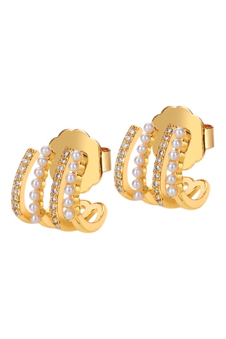 Argolas Lunar Twist - Banhado a ouro amarelo