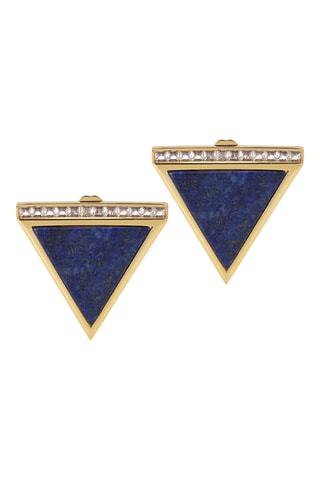 Boucles d’oreilles Midnight Prism - Plaqué or jaune et lapis-lazuli