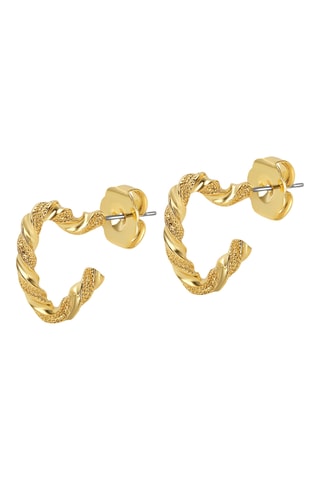 Argolas Solar Spiral - Banhado a ouro amarelo