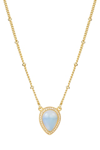 Colar Evening Moonbeam - Banhado a ouro amarelo e opala
