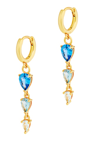 Argolas The Dew Drops Dangle - Banhado a ouro amarelo