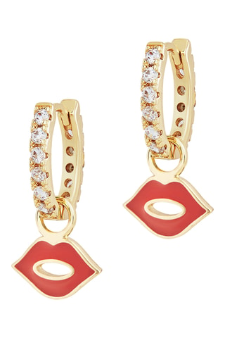 Argolas Pucker Up - Banhado a ouro amarelo