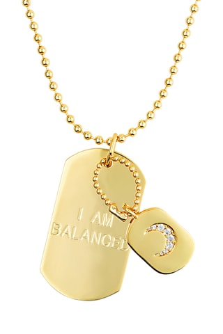 Colar I Am Balanced - Banhado a ouro amarelo