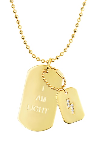 Colar I Am Light - Banhado a ouro amarelo
