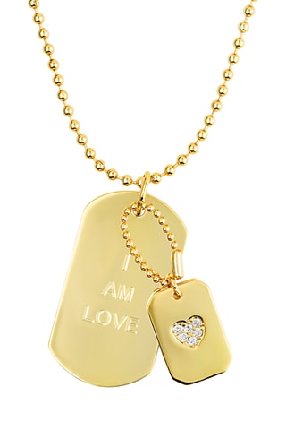 Collier I Am Love - Plaqué or jaune