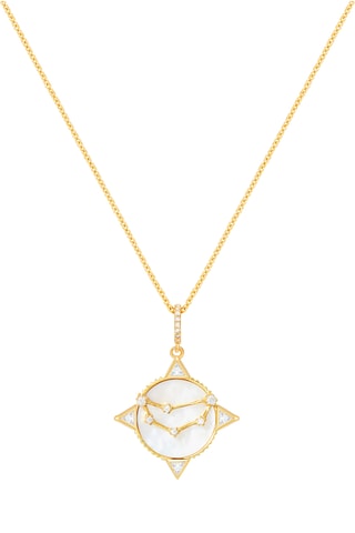Collier Capricorne Written In The Stars - Plaqué or jaune et nacre