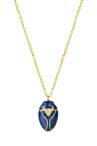Colar Sacred Scarab Amulet - Banhado a ouro amarelo