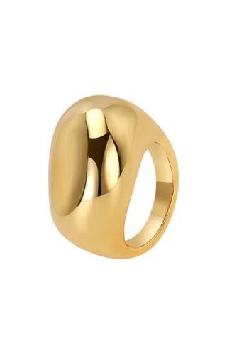 Anel Golden Mirror - Banhado a ouro amarelo