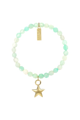 Pulseira Super star - Banhado a ouro amarelo e amazonites