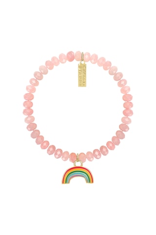 Pulseira Candy Rainbow - Banhada a ouro amarelo e quartzo