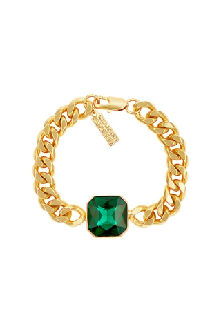 Pulseira Emerald Chainlink - Banhado a ouro amarelo