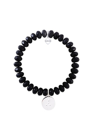 Pulseira Cancer - Banhado a prata e ágatas