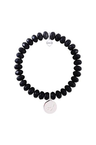 Pulseira Capricorne - Banhado a prata e ágatas