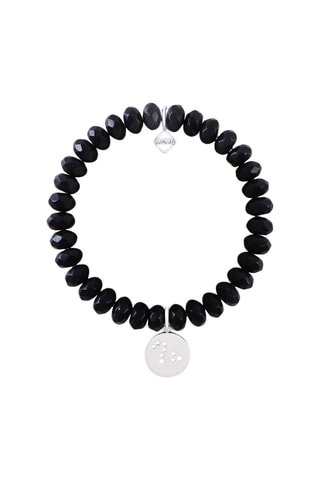 Pulseira Lion - Banhado a prata e ágatas