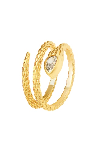 Anel Cosmic Serpent - Banhado a ouro amarelo