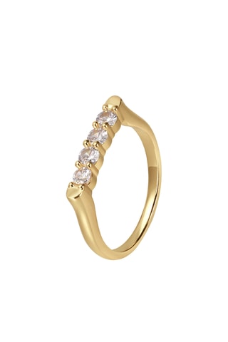 Anel The Clara - Banhado a ouro amarelo