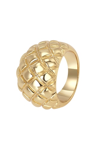 Anel Prefectly Palm Beach - Banhado a ouro amarelo