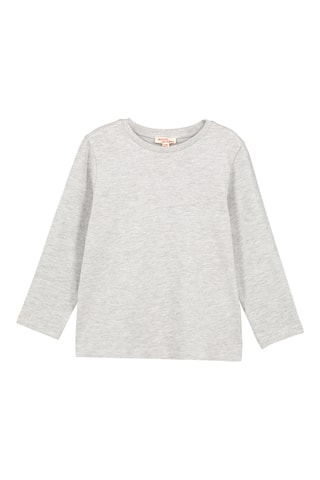 T-shirt - Gemêleerd Lichtgrijs