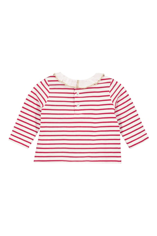 T-shirt - Ecru en Rood