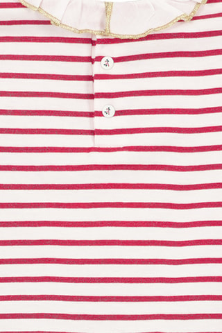T-shirt - Ecru en Rood