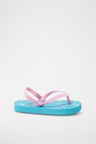 Strandslippers - Turquoise en Roze