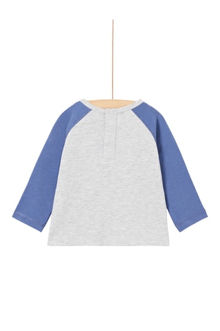 T-shirt - Bordeauxrood en Lichtblauw