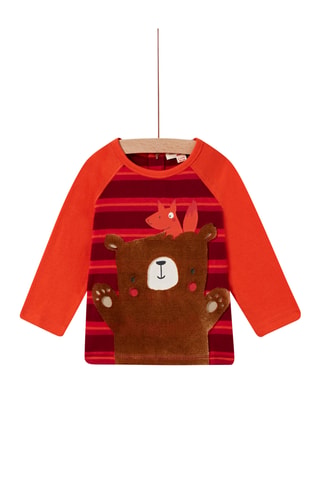 T-shirt - Bordeauxrood en Rood