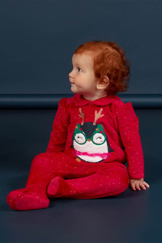 Boxpakje en Muts met Pompon - Rood en Wit
