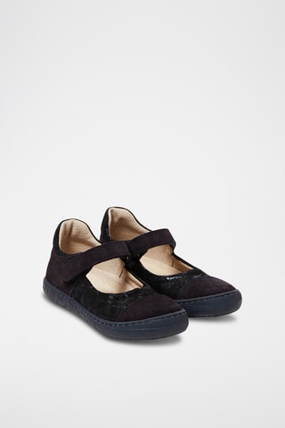 Nubuck Ballerina's - Marineblauw
