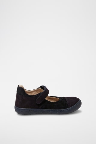 Nubuck Ballerina's - Marineblauw