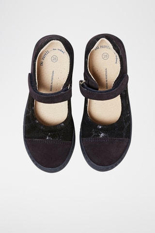 Nubuck Ballerina's - Marineblauw