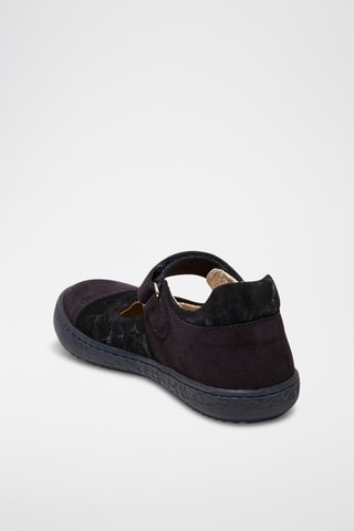 Nubuck Ballerina's - Marineblauw