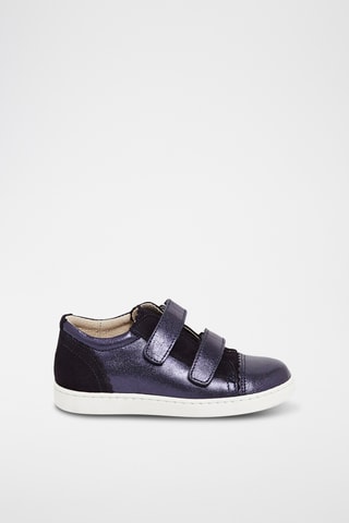 Splitleren Sneakers - Marineblauw