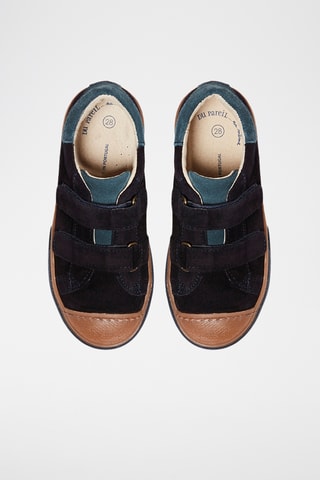Splitnubuck Sneakers - Marineblauw