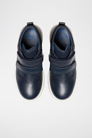 Hoge Leren Sneakers - Marineblauw
