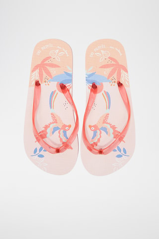 Strandslippers - Koraalrood